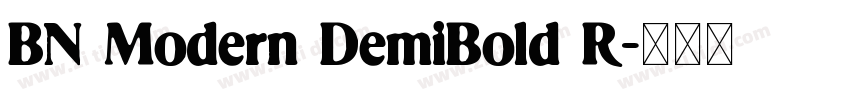 BN Modern DemiBold R字体转换
